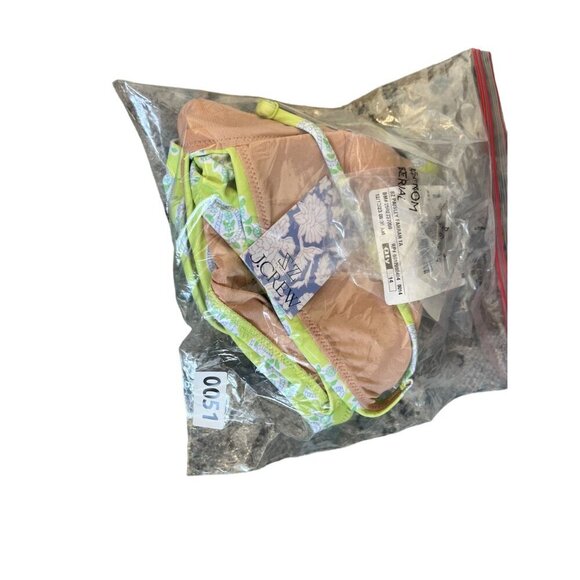 NWT J.Crew Green Paisley Plunge One-Piece Swimsuit 10 - Picture 12 of 13